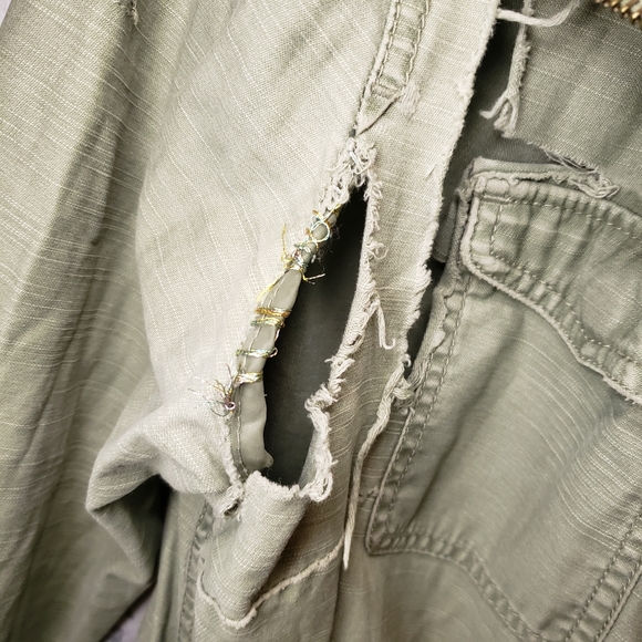 H&M Green Distressed Jacket - Picture 10 of 13